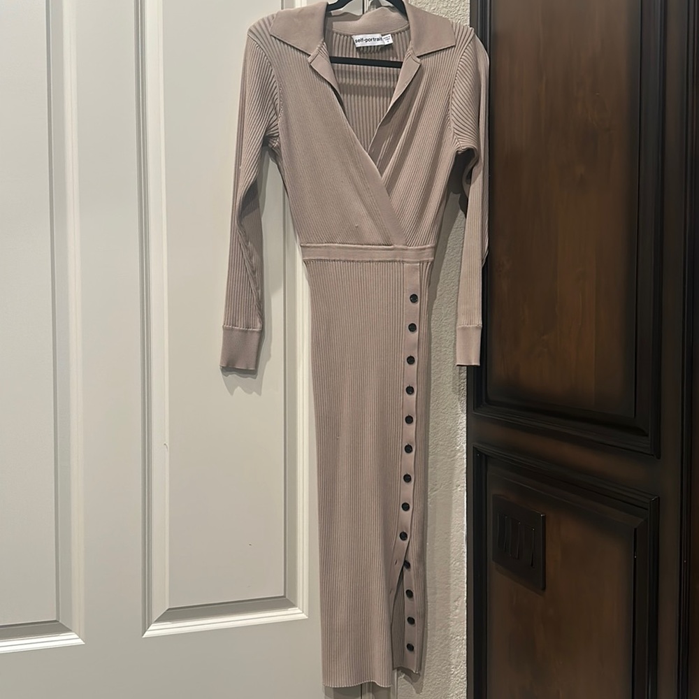 Self-portrait knitted dress